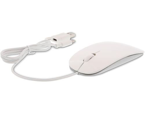 LMP Easy Mouse USB-C & USB-A Optisch, 1600dpi, aluminium Gehuse, weiss