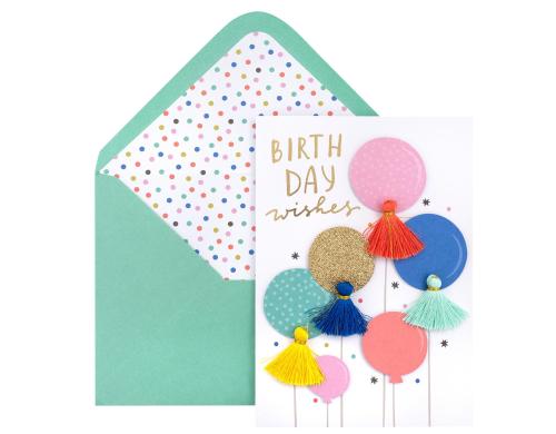 American Crafts 3D-Karte Birtday Wish inkl. Couvert, 12.7 x 17.8 cm