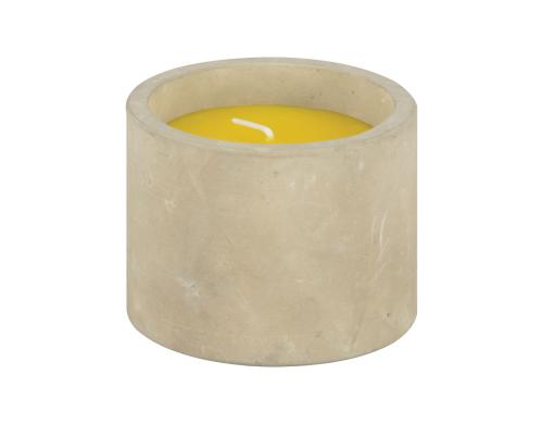 Esschert Design Outdoor Kerze Citronella Betontopf, 8.5 x 8.5 x 6.7 cm, Gelb