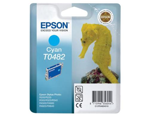 Tinte EpsonC13T04824010 cyan, 13ml zu Stylus Photo R200/R300/RX500, 430 Seiten