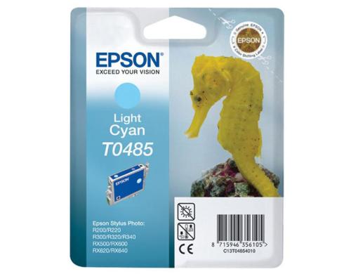 Tinte Epson C13T04854010 hell cyan, 13ml, zu Stylus Photo R200/R300/RX500, 430 Seiten