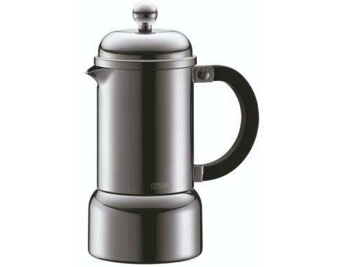 Bodum Chambord Espressokanne, manuell Edelstahl glnzend, fr 3 Tassen 0.18l