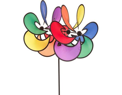 Invento-HQ Windrad Flower Duett, farbig  35 cm, L: 82 cm, Polyester, wetterfest