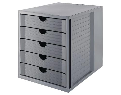 HAN Schubladenbox SYSTEMBOX KARMA A4 5 geschlossene Schubladen, ko-grau
