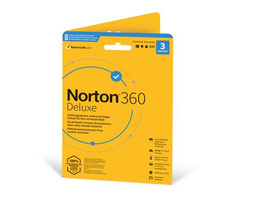 Norton 360 Deluxe Non-subscription Sleeve, Vollversion, 3 PC, 1J, ML