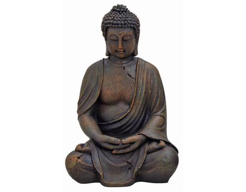 G. Wurm Buddha sitzend, Braun Polyresin: 24 x 23 x 38 cm