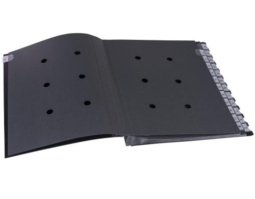 Leitz Pultordner A-Z, 24 Fächer, schwarz Fächerblock aus reissfestem Karton