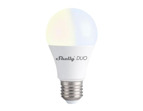 Shelly DUO, E27 WLAN-Leuchtmittel, WW/KW, 800 lm, 9 W