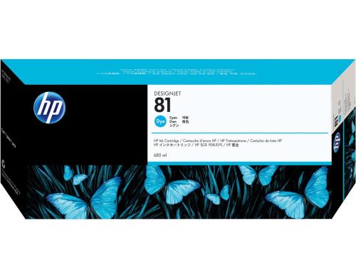 HP Tinte Nr. 81 - Cyan (C4931A) Tintenvolumen 680ml