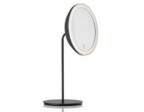 Zone Kosmetikspiegel mit Licht 34cm schwarz H: 34cm, D: 18cm, Metall