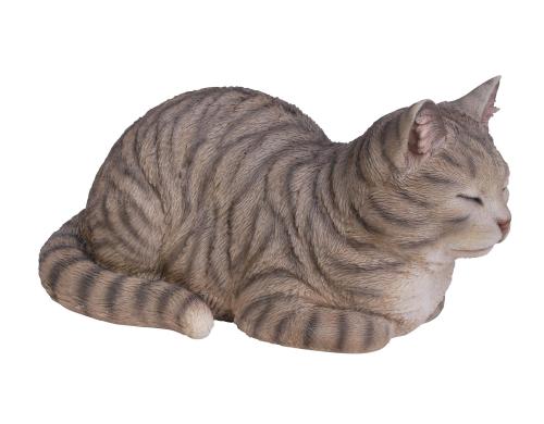 Vivid Arts Trumende Katze, Polyresin Grau, 34.5 x 19.3 x 17 cm
