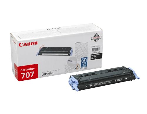 Tonermodul Canon CRG 707BK, schwarz 2500 Seiten bei 5% Deckung, LBP 5000/5100