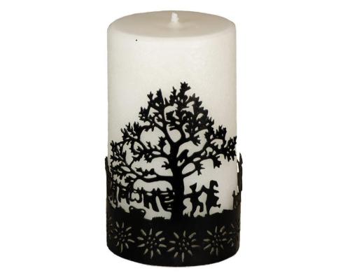 Schulthess Kerzen Chalet Chic Baum mit Metallring, H: 12.2 cm,  D: 7 cm