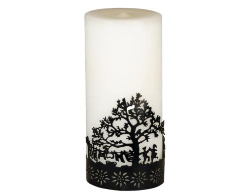 Schulthess Kerzen Chalet Chic Baum mit Metallring, H: 17 cm,  D: 7 cm