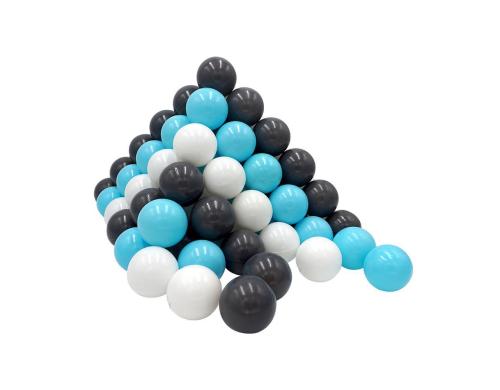 Blleset 6 cm - 100 balls white/grey/lightblue