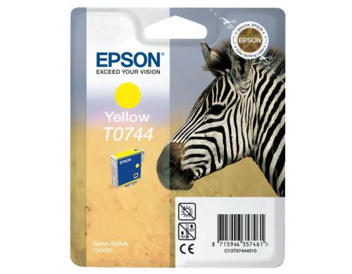 Tinte Epson T074440, gelb, 250 Seiten, zu Stylus CX 4080