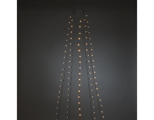 Konstsmide LED Baummantel 150 frostet LED indoor, 5 x 30 LED, Baumhhe: 1.5, Timer