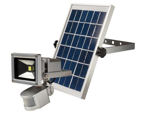 STEFFEN LED Solar Strahler 10W outdoor, Solarmodul mit PIR