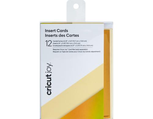 Cricut Kartensets Joy mit Couverts 10.7 x 13.9 cm, Cream/Gold