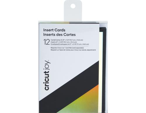 Cricut Kartensets Joy mit Couverts 10.7 x 13.9 cm, Schwarz/Silber