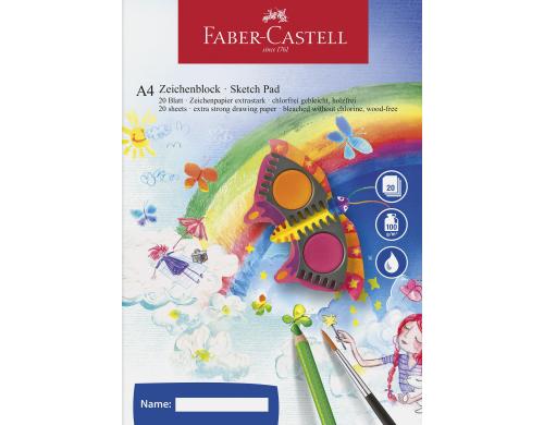 Faber-Castell Zeichenblock A4 20 Blatt, 100g/m2
