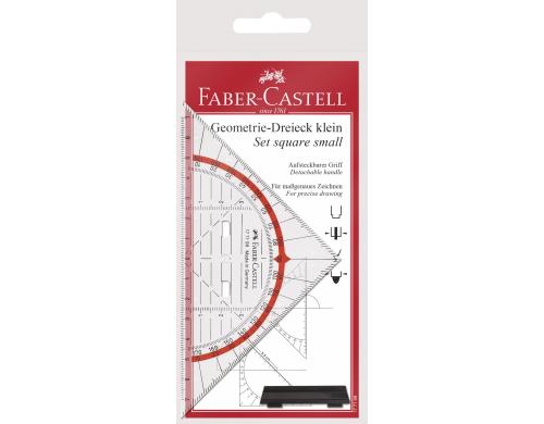 Faber-Castell Geodreieck 14 cm mit Griff glasklar
