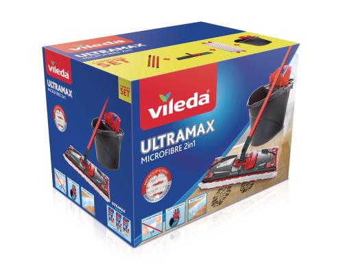 Vileda UltraMax Komplett Set Box inklusive Eimer mit Powerpresse