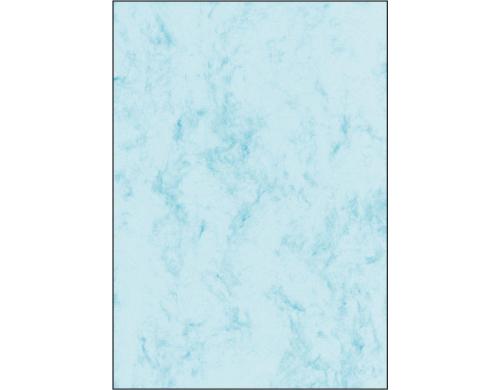 Sigel Marmor-Papier blau A4 Feinpapier (Ink/Laser/Copy), 90g, 100 Blatt