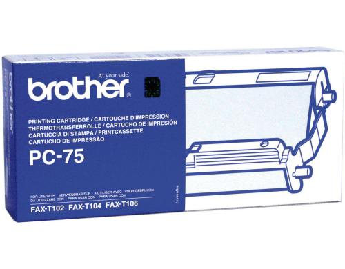 Brother Mehrfachkassette + 1 Thermo-Transfer-Rolle schwarz (PC-75)