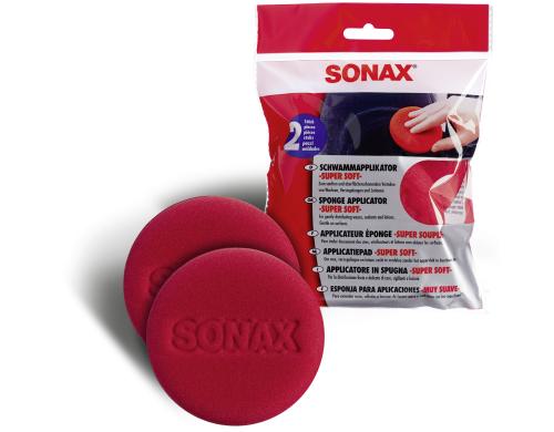 Sonax SchwammApplikator Super Soft Pack  2 Stk. rot