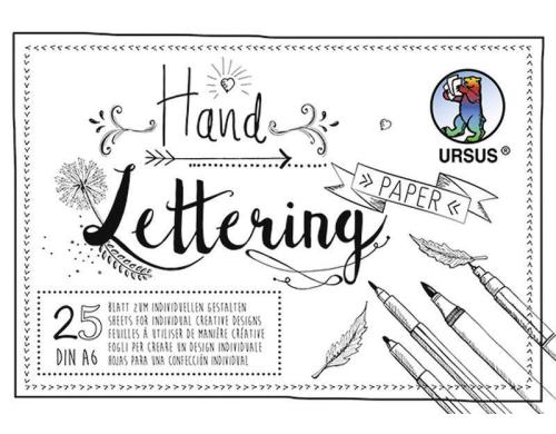 URSUS Handlettering Paper A6 25 Blatt, 200g, weiss