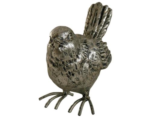 Originals Vogel silber aus Resin 5.5 x 8.5 x 8.5 cm