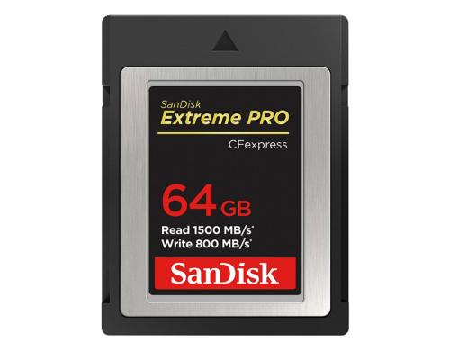 SanDisk CFexpress Extreme Pro 64GB Typ B Lesen 1500MB/s, Schreiben 800MB/s