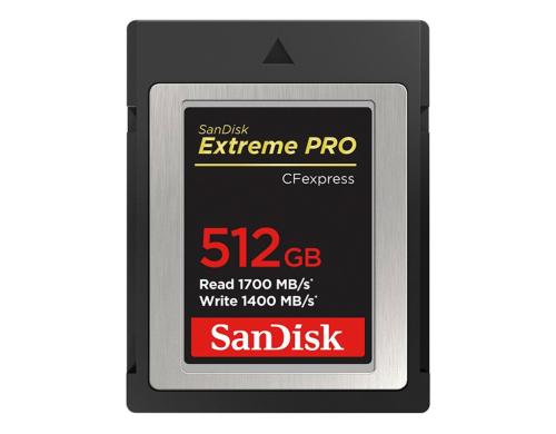 SanDisk CFexpress Extreme Pro 512GB Typ B Lesen 1700MB/s, Schreiben 1400MB/s
