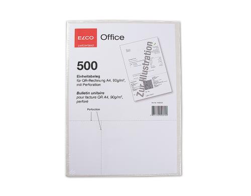 Elco Rechnungsformular A4 500er Schachtel mit Perforatur fr QR-Rechnungen