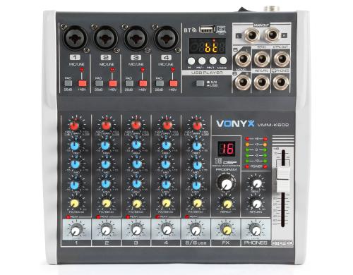 Vonyx VMM-K602 6-Kanal Mixer, MP3, Echo, USB, REC