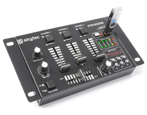 Skytec STM-3020B 6-Kanal Mixer, USB, MP3, Display