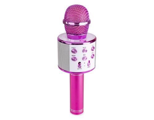 Max KM01P Karaoke Mikrofon, BT, MP3, Pink