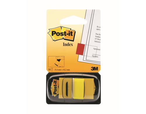 3M Post-it Index 680-5N 50 Streifen   25.4 mm x 43.2mm gelb