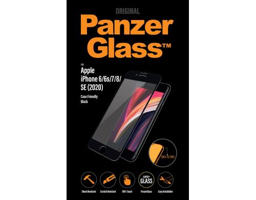 Panzerglass Displayschutz CF black fr iPhone 6/7/8/SE 2020