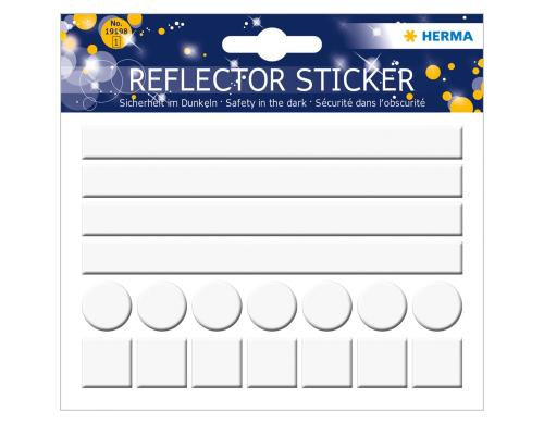 Herma Reflektor-Sticker Neutral 1 Blatt, 18 Sticker