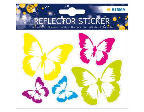 Herma Reflektor-Sticker Schmetterling 1 Blatt, 5 Sticker