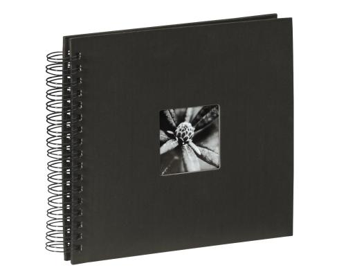 Hama Spiral-Fotoalbum Fine Art Schwarz 28x24cm, 50 schwarze Seiten