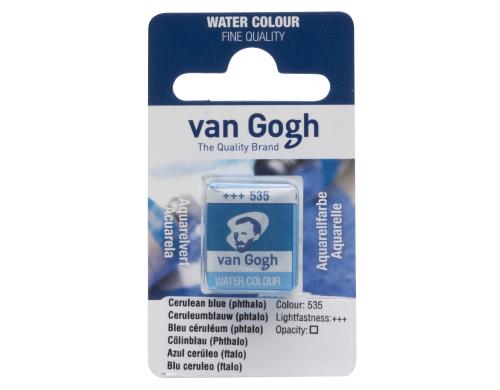 Van Gogh Aquarellfarbe Einzelfarbe Napf 535 10 ml, Farbe Clinblau, Transparent