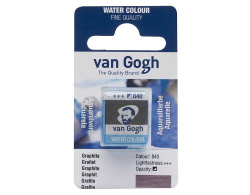 Van Gogh Aquarellfarbe Einzelfarbe Napf 840 10 ml, Farbe Graphite, Halbdeckend