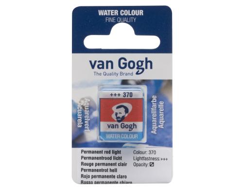 Van Gogh Aquarellfarbe Einzelfarbe Napf 370 10 ml, Farbe Permanentrot H, Halbtransp.