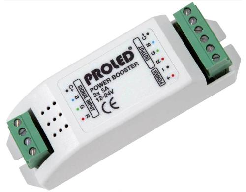 PROLED PWM Power Boster 3x 5A 12 / 24 V, 5 A pro Kanal