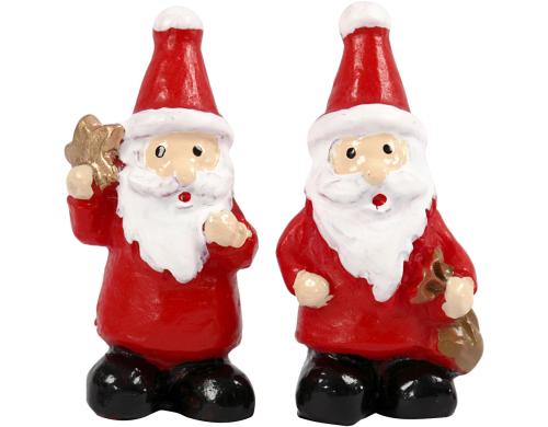Creativ Company Dekofigur Santa 2 Mini-Figuren aus Resin