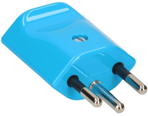 Stecker Typ 12, L+N+PE, 10 A, 250 V, blau