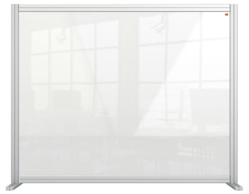Nobo Premium Plus Schreibtisch-Trennwand Acryl, 120x100cm
